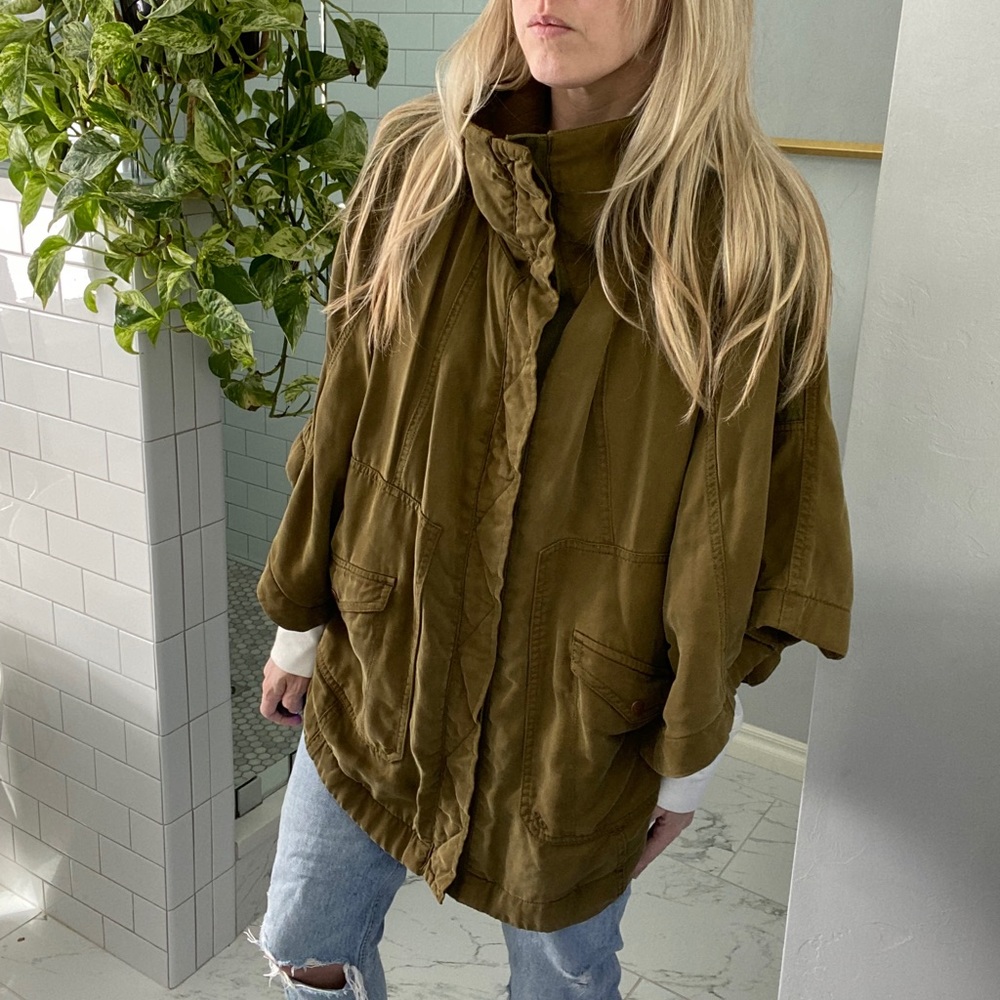Anthropologie HEI HEI army cargo coat - high neck